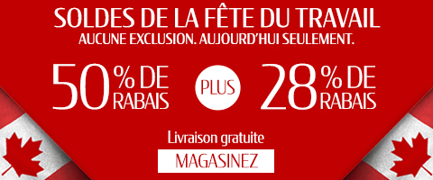 50% + 28% de rabais supplémentaire sur tout
