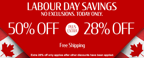 Save 50% + extra 28% off everything