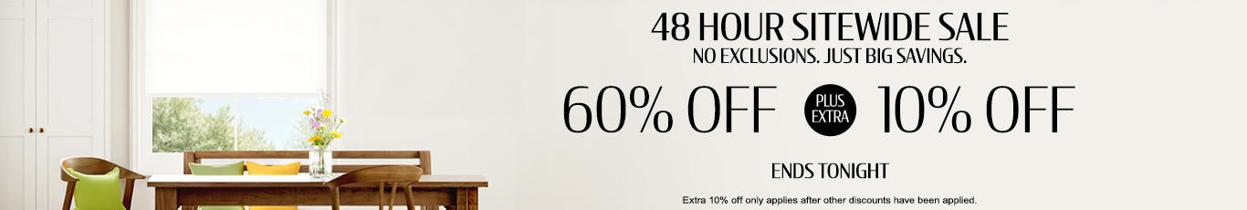 60% + extra 10% off everything