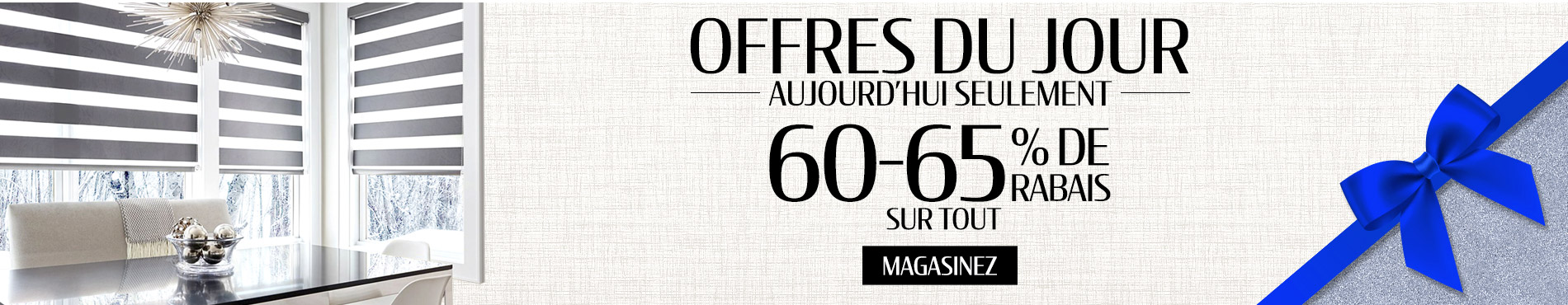 Jusqu'à 65% de rabais sur tout