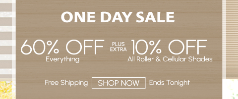 Up to 60% off everything + 10% off rollers and honeycombs