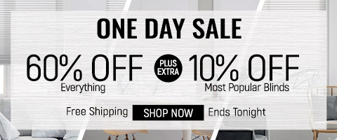 60% off everything + extra 10% off most popular blinds