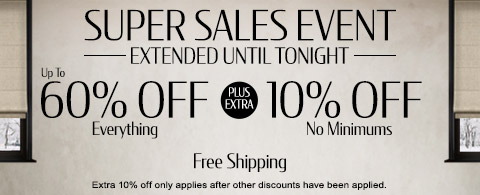 Save up to 60% + extra 10% off everything