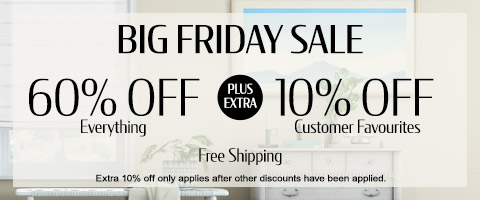 60% off everything + extra 10% off most popular blinds