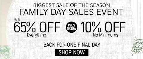 Up to 65% off everything + 10% off