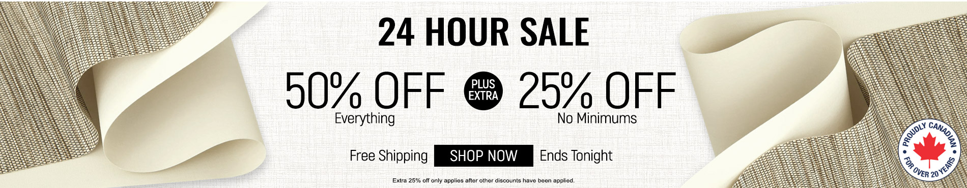 50% off everything + 25% off