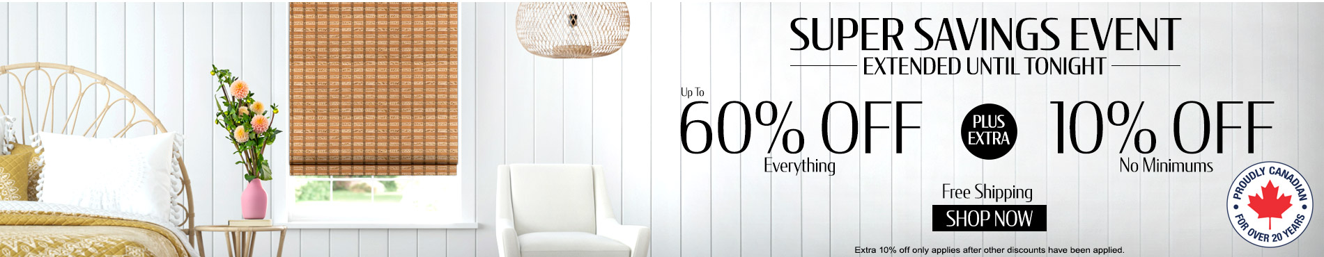 Save up to 60% + extra 10% on everything