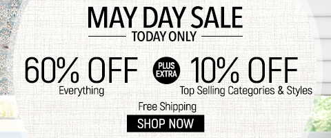 60% off everything + extra 10% off Top Selling Categories & Styles