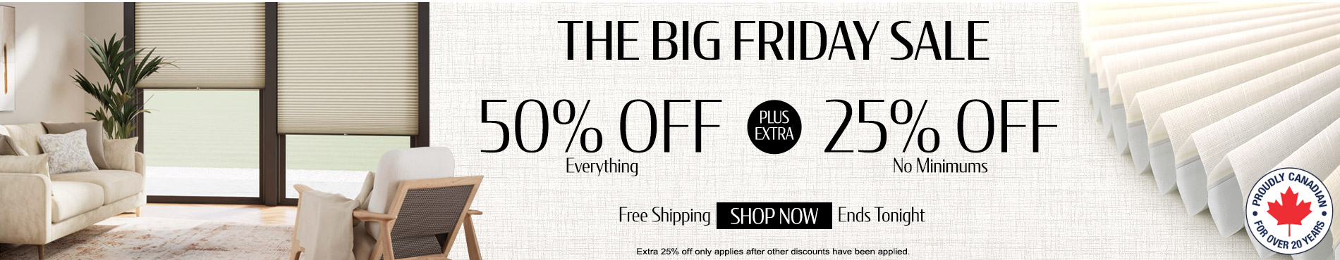50% off everything + 25% off
