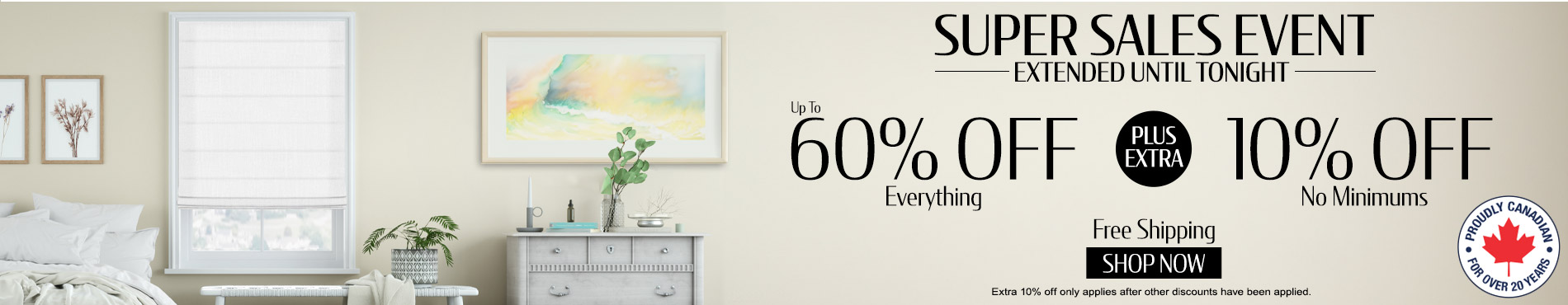 Save up to 60% + extra 10% on everything