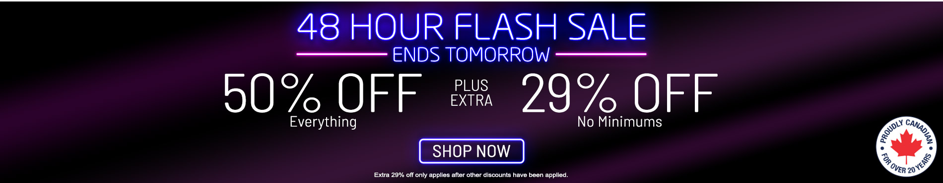 50% off everything + 29% off