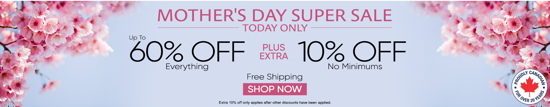 Save up to 60% + extra 10% on everything