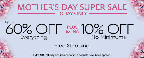 Save up to 60% + extra 10% off everything