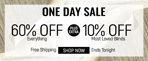 60% off everything + extra 10% off most loved blinds