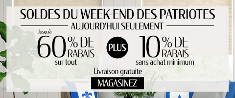 Jusqu'à 60% + 10% de rabais supplémentaire sur tout
