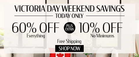 60% off everything + extra 10% off most popular blinds
