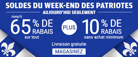 Jusqu'à 65% de rabais sur tout plus 10% supplémentaire