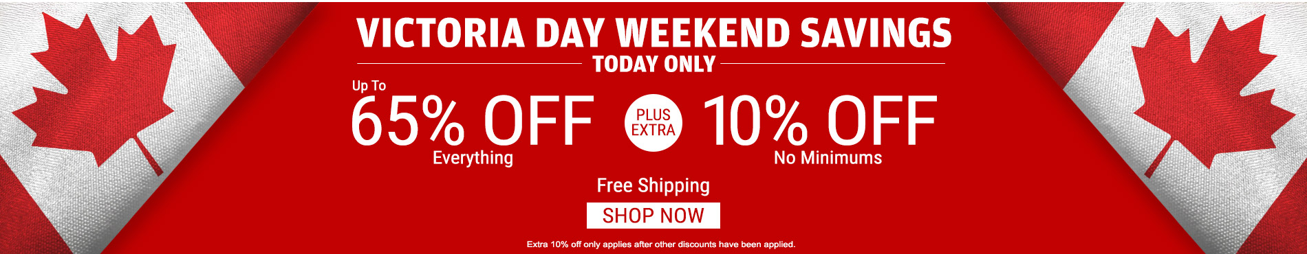 Up to 65% off everything + 10% off