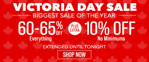 60-65% off everything + extra 10% off