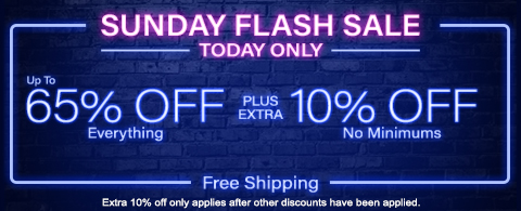 60-65% off everything + extra 10% off