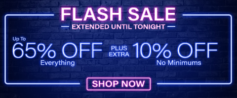 Up to 65% off everything + extra 10% off