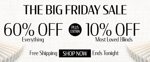 60% off everything + extra 10% off most loved blinds