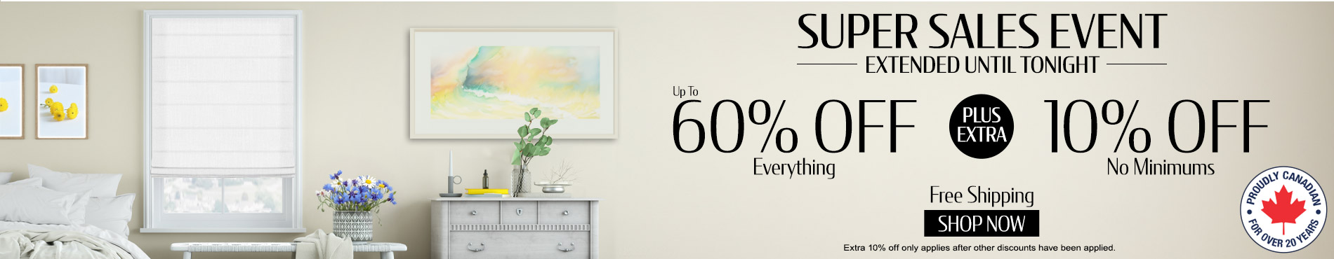 Save up to 60% + extra 10% on everything