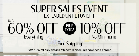 Save up to 60% + extra 10% off everything