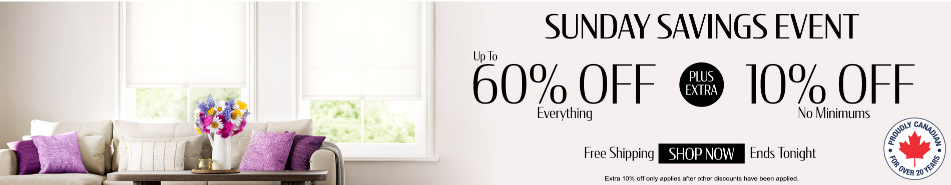 Save up to 60% + extra 10% on everything