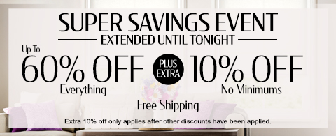 Save up to 60% + extra 10% off everything