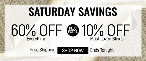 60% off everything + extra 10% off most loved blinds