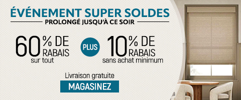 60% de rabais sur tout + 10% supplémentaire sur les stores les plus populaires