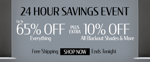 Up to 65% off everything + 10% off All Blackout Shades & More