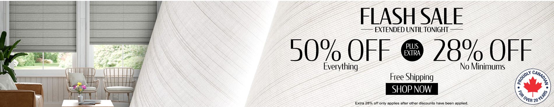 50% off everything + 28% off
