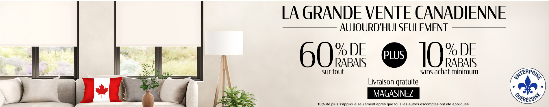 60% de rabais sur tout + 10% supplémentaire sur les stores les plus populaires