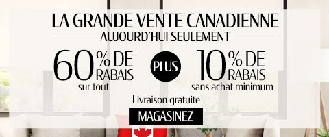 60% de rabais sur tout + 10% supplémentaire sur les stores les plus populaires