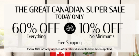 60% off everything + extra 10% off most popular blinds