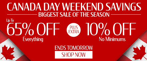Up to 65% off everything + extra 10% off
