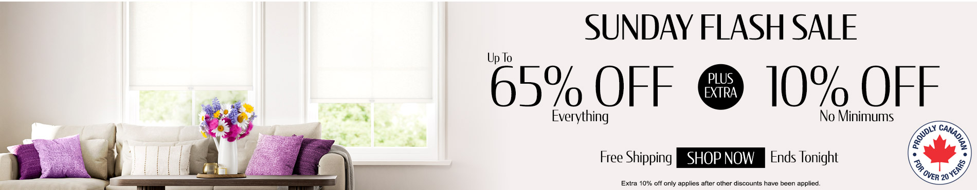 Up to 65% off everything + 10% off