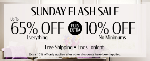 Up to 65% off everything + 10% off roller and cellular shades