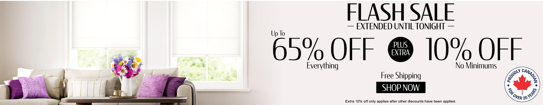 Up to 65% off everything + 10% off