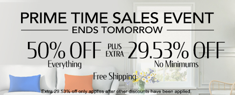 50% off everything + 29.53% off roller and cellular shades