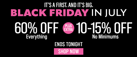 60% + extra 10 - 15% off everything