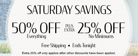 50% off everything + 20% off roller and cellular shades