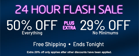 50% off everything + 29% off roller and cellular shades