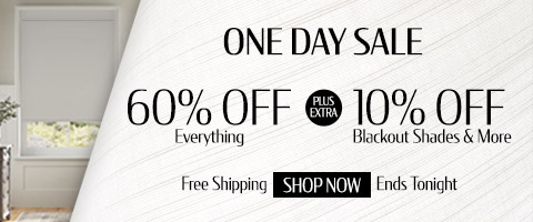 60% off everything + 10% off All Blackout Shades & More