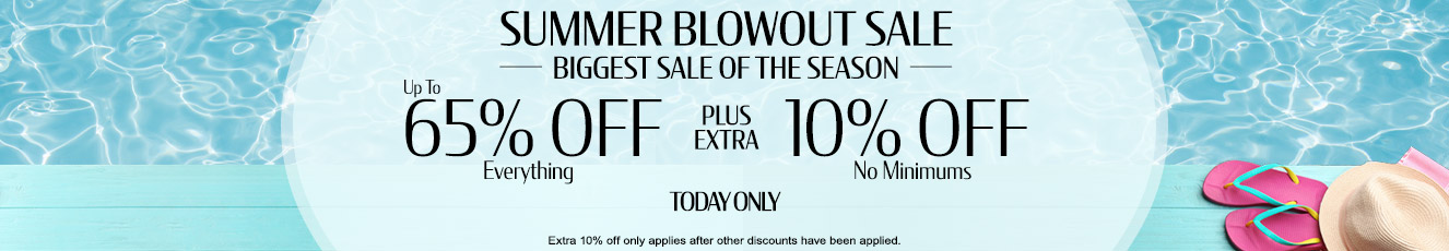 Up to 65% off everything + 10% off 