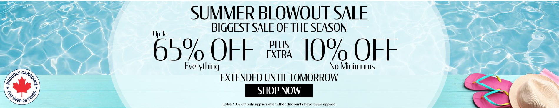 Up to 65% off everything + 10% off
