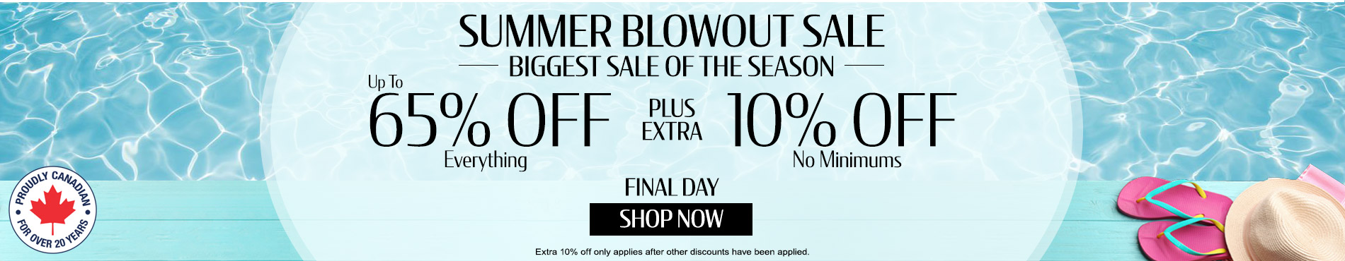 Up to 65% off everything + 10% off