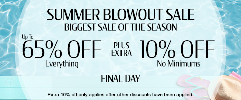 Up to 65% off everything + 10% off roller and cellular shades